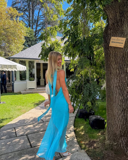 Jasmine Dress | Blue Lagoon (S)