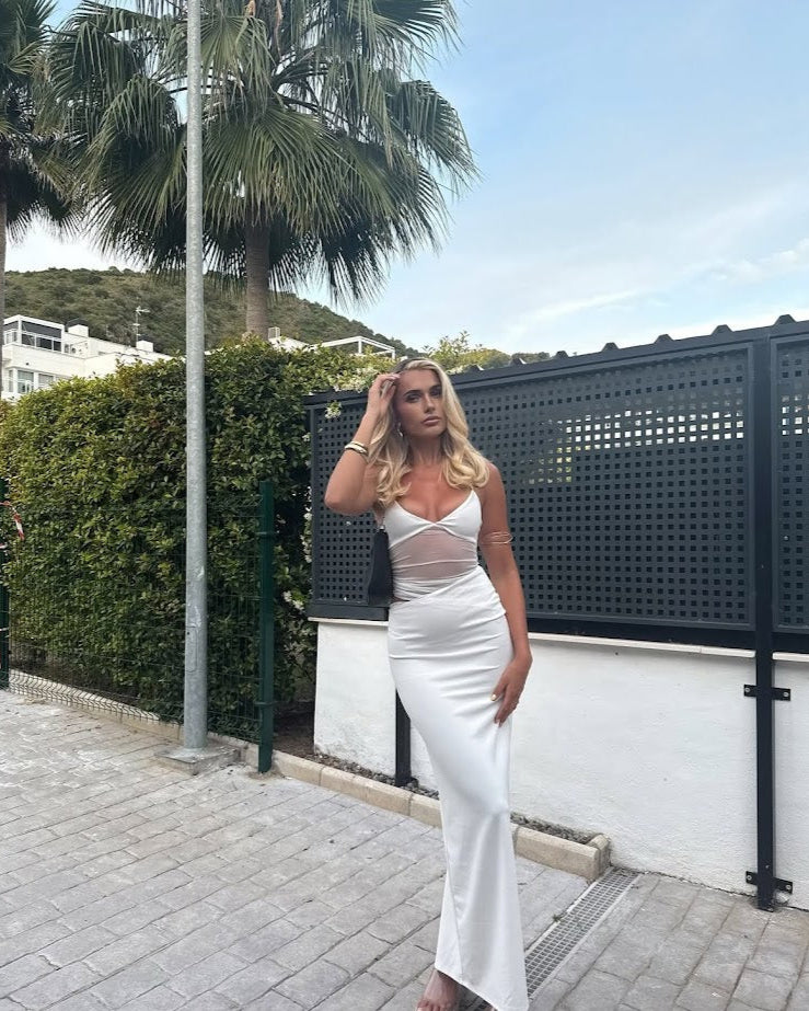 Call Me Up Dress | White