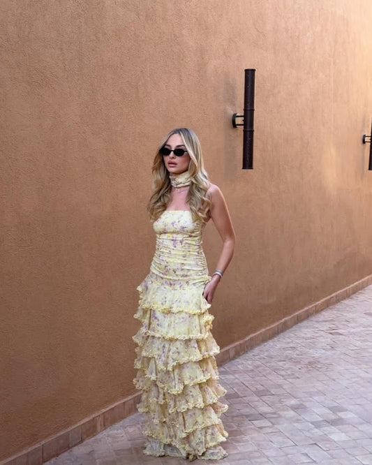 Tiered Frill Maxi Dress