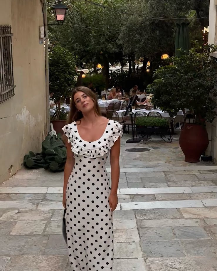 Luna Maxi Dress | Black & White