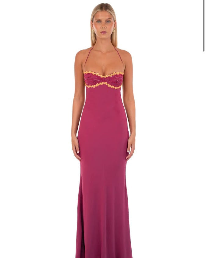 Delilah Maxi Dress | Wine