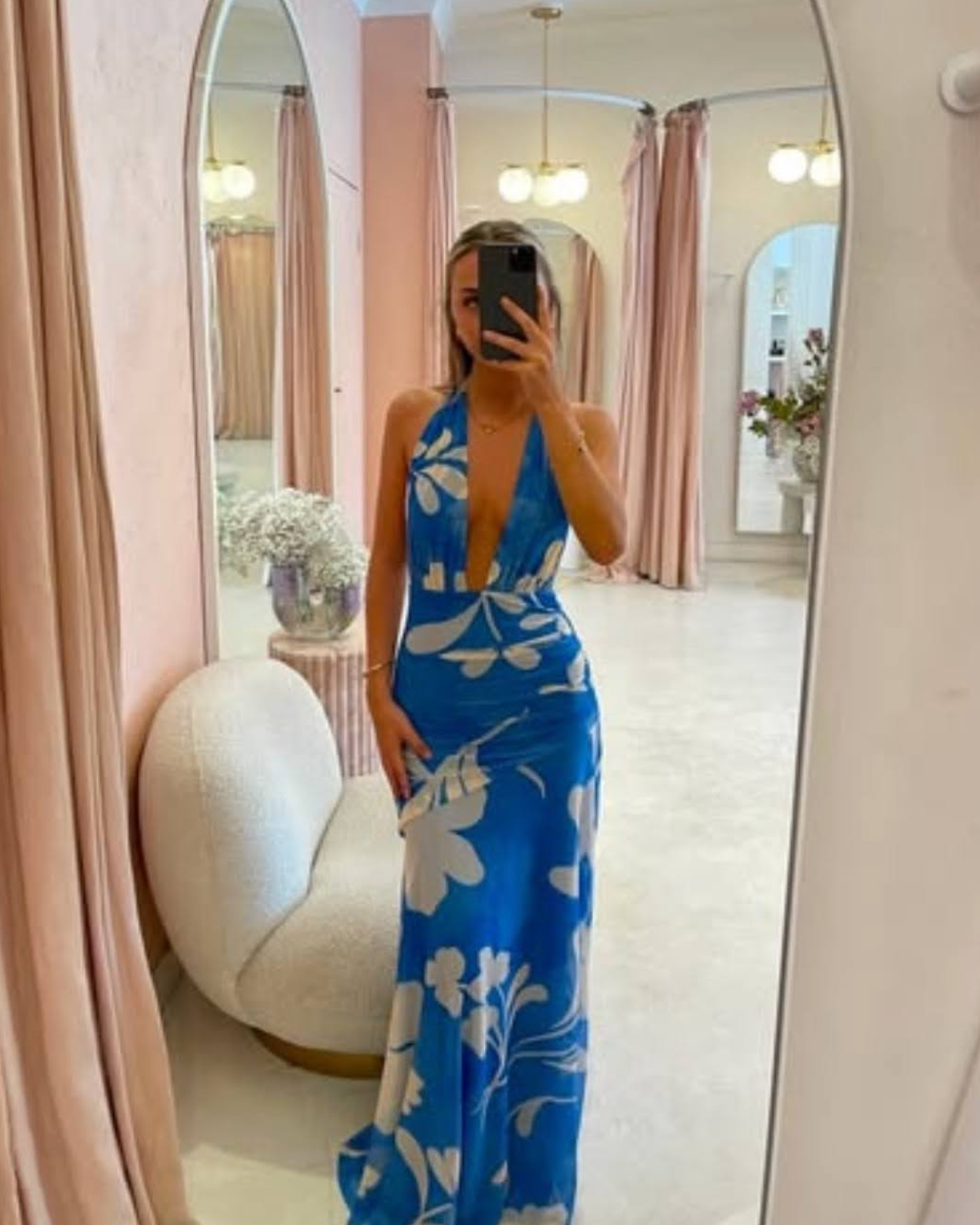 For Sale: By Nicole FIesta Halter Dress