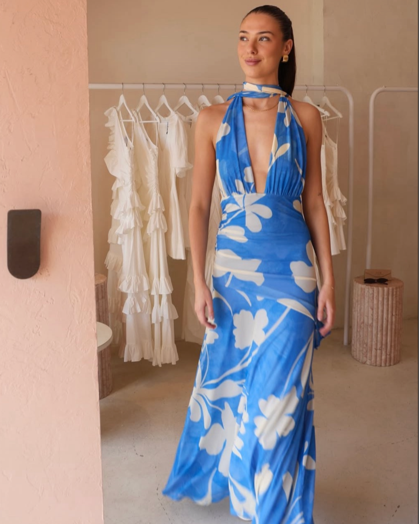 For Sale: By Nicole FIesta Halter Dress