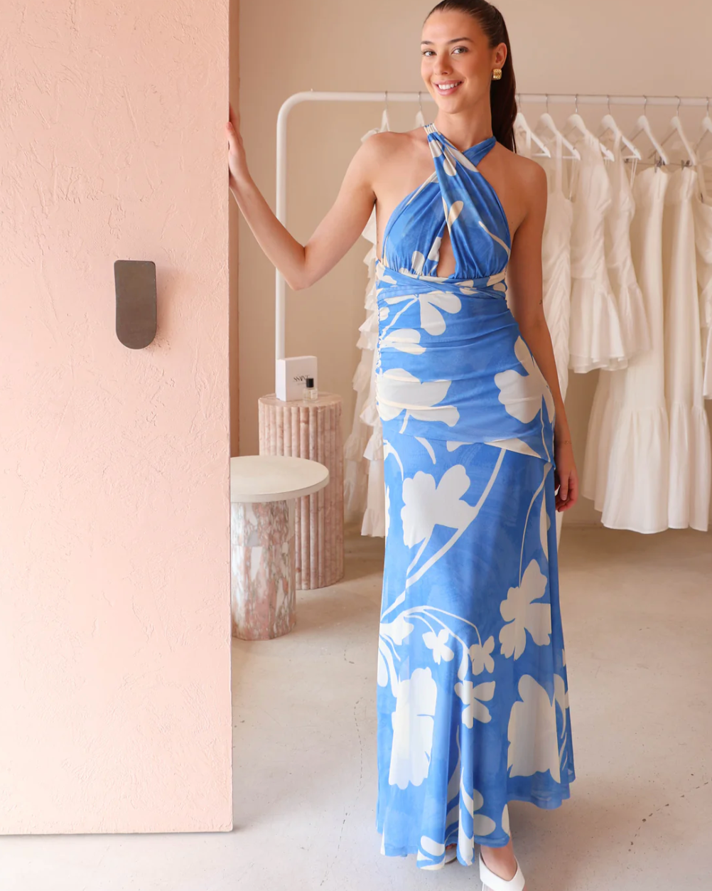 For Sale: By Nicole FIesta Halter Dress