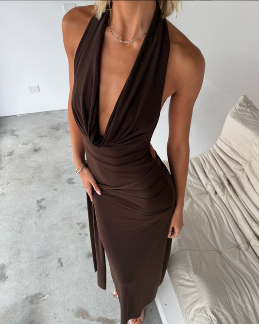 Nadia Dress | Brown