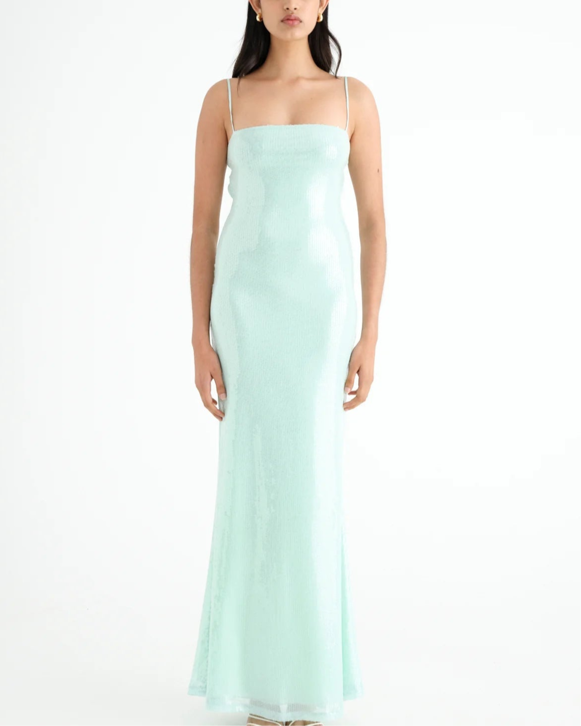 Juliano Sequin Slip Dress | Aquamarine