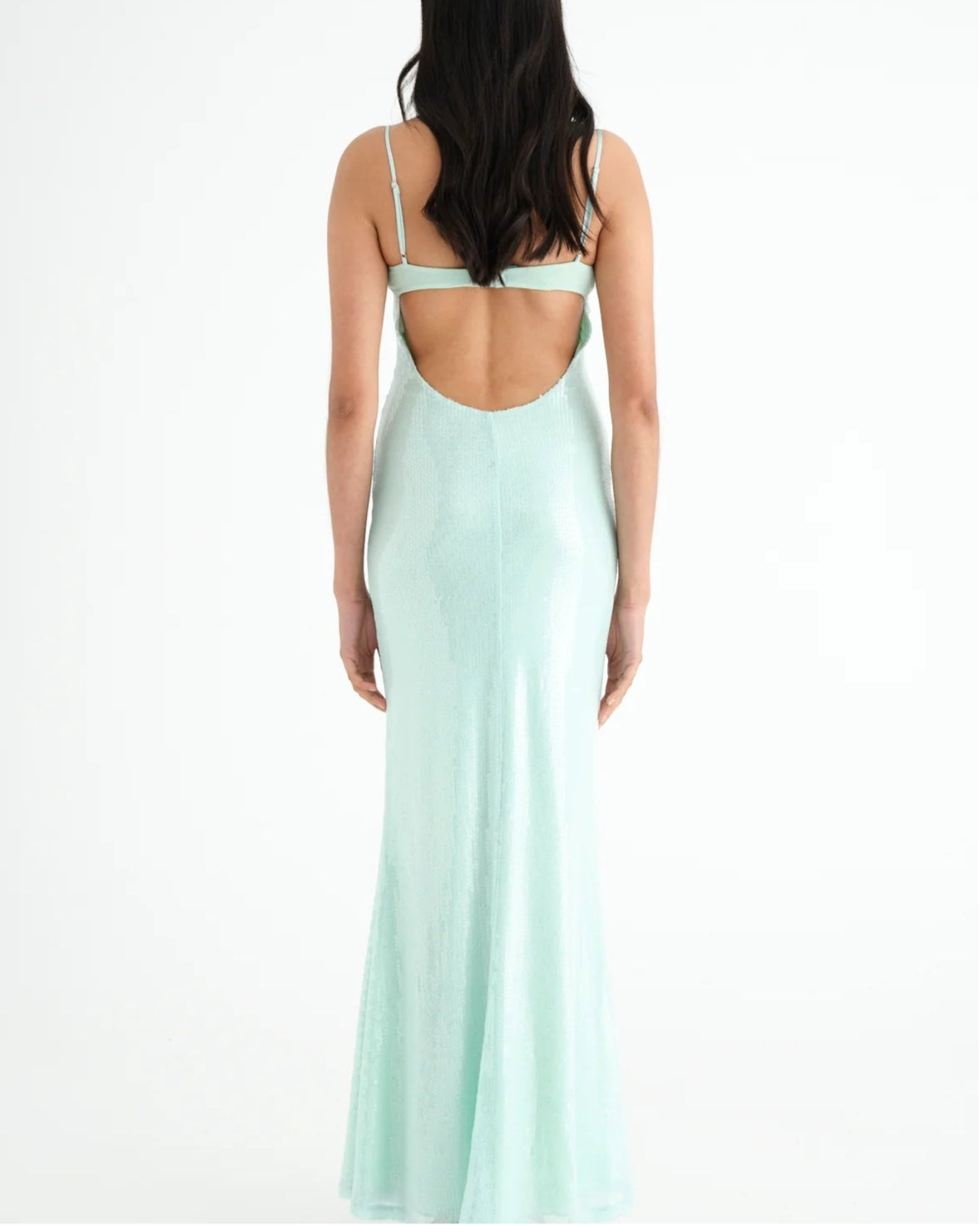 Juliano Sequin Slip Dress | Aquamarine