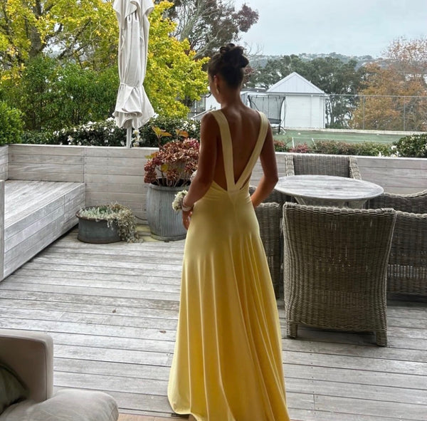Style Rotate customer @tessa.lep wearing Rosa Gown | Lemon
