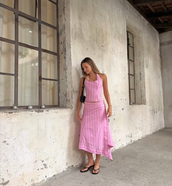 Style Rotate customer @gempedersen wearing Sabrina Maxi Set | Sangria