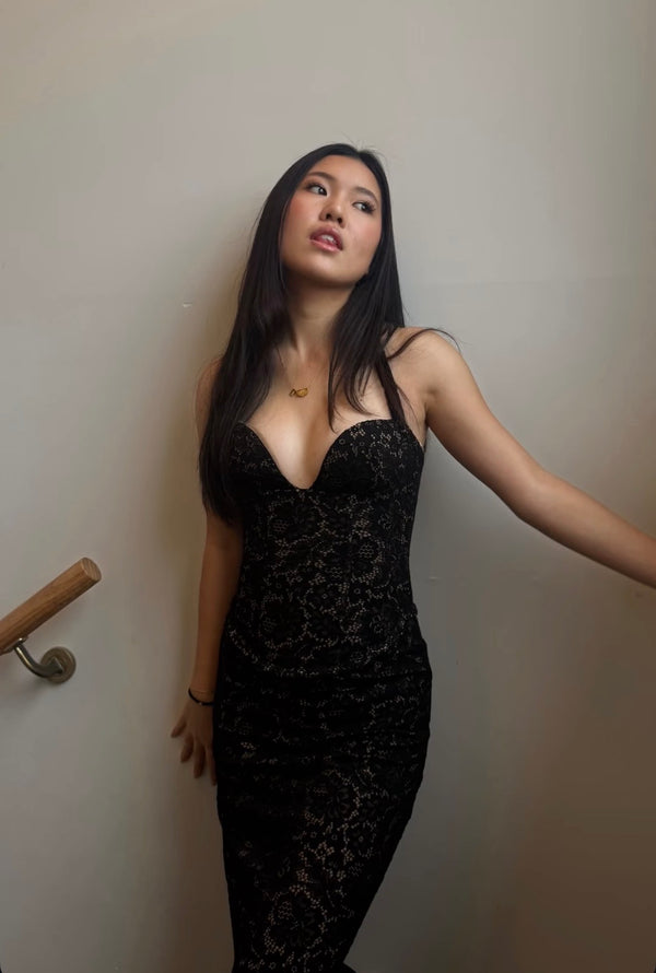 Style Rotate customer @lys0.y wearing Monique Dress | Black