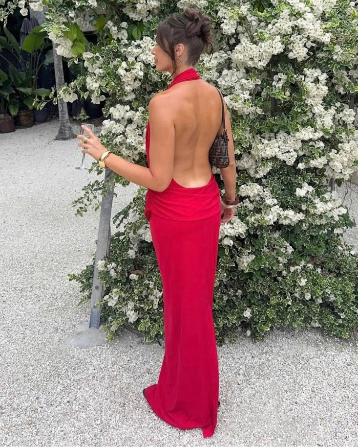 backless dress nz Vanessa – Style Rotate us-12-instock YOUNGEE Backless Cami Dress Color:Off White/ Silver
