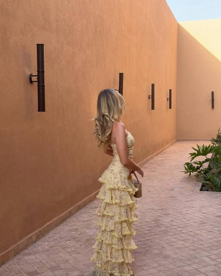 Tiered Frill Maxi Dress