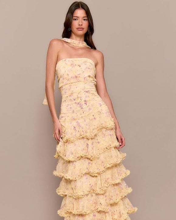 Tiered Frill Maxi Dress