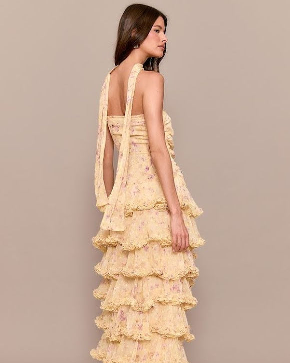 Tiered Frill Maxi Dress