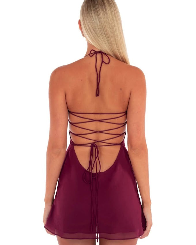 Audrey Mini Dress | Raspberry